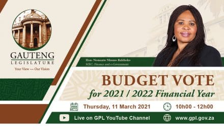 2021/2022 budget vote, thursday 11 march 2021