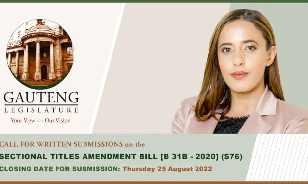 Call for Submission: Sectional Title Amendment Bill [B31B – 2020] (s76)