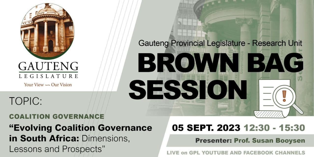Brown Bag Session: “Evolving coalition governance in South Africa: dimensions, lessons and prospects”